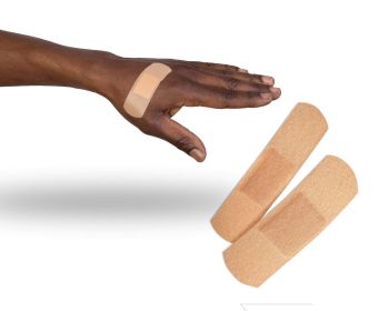 Pack of 2400 Adhesive Bandages 1" x 3" Tan Adhesive Strips for Wound Protection Plastic Sterile Bandages with Non-Adherent pad Single Use Latex-F