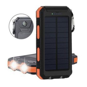 Solar Charger Power Bank With A Capacity Of 16800mAh Or 27000mAh. It's A Portable Charger With QC 3.0 Fast Charging Function And Dual USB Ports. (Option: 16800mAh with Compass)